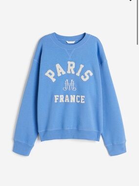 H&M Blue Paris France Sweatshirt